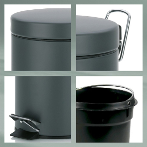 Monaco prullenbak Dark Grey